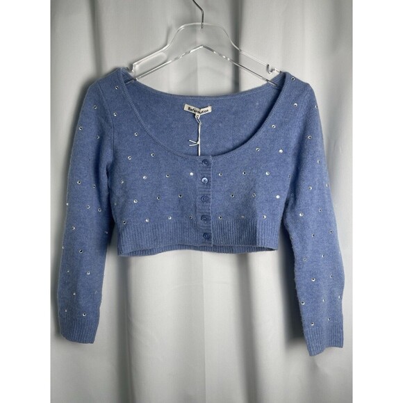 Reformation Blue Button-Up Cardigan - Picture 5 of 9